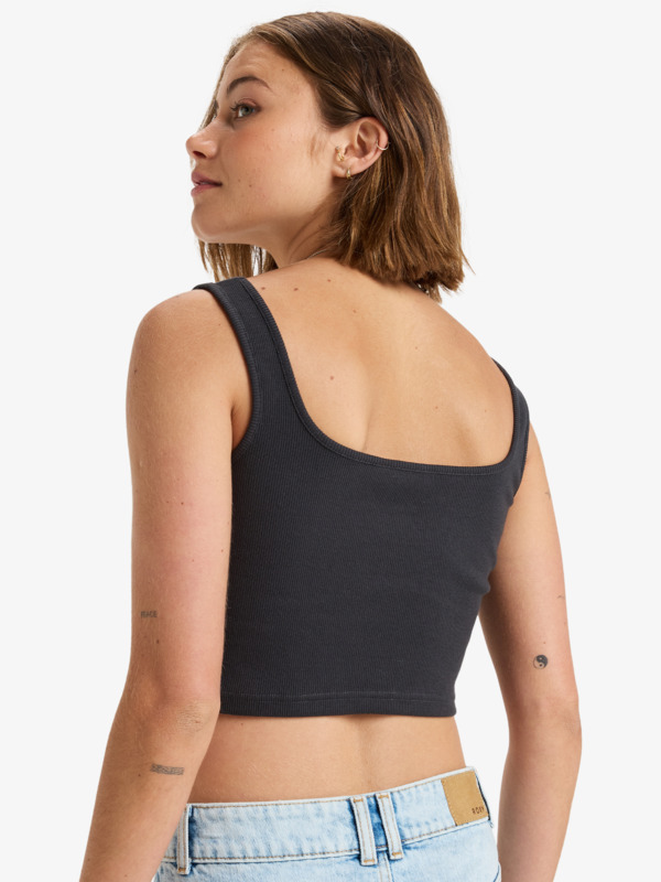 4 Pretty Please - Tanktop mit Cropped Fit für Frauen Schwarz ERJKT04212 Roxy