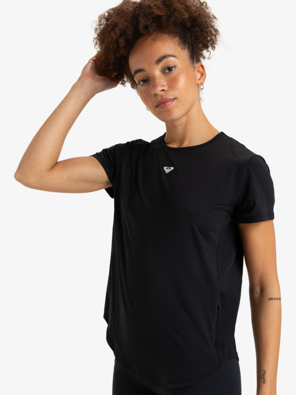 0 Bold Moves 2.0 - Technisch Shirt met Korte Mouw voor Dames Black ERJKT04247 Roxy