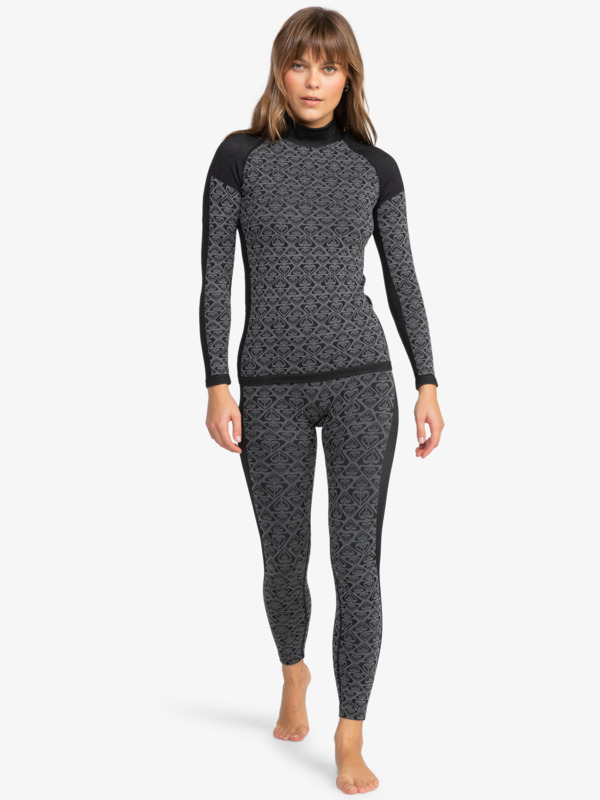 5 Chill Out Seamless Heart - Top met Colhals voor Dames Black ERJKT04260 Roxy