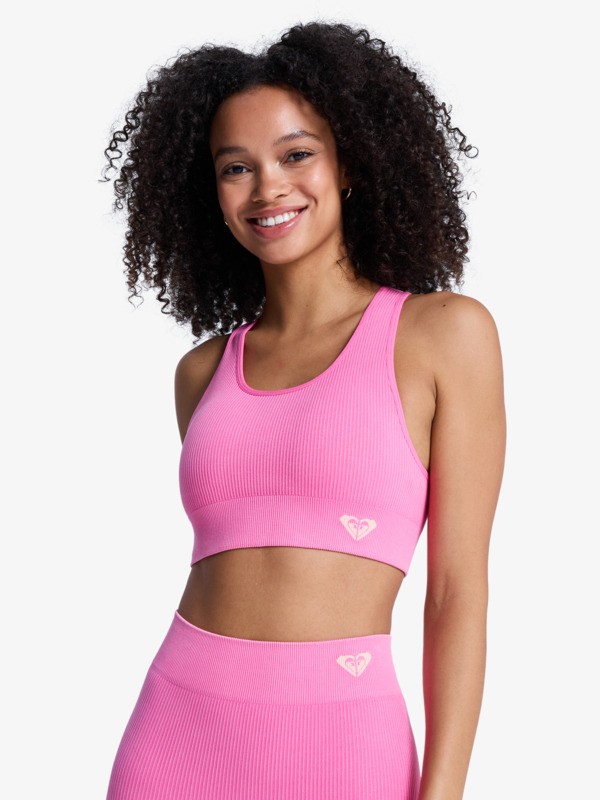 0 Chillout Seamless Washed - Soutien de desporto para Mulher Pink ERJKT04273 Roxy