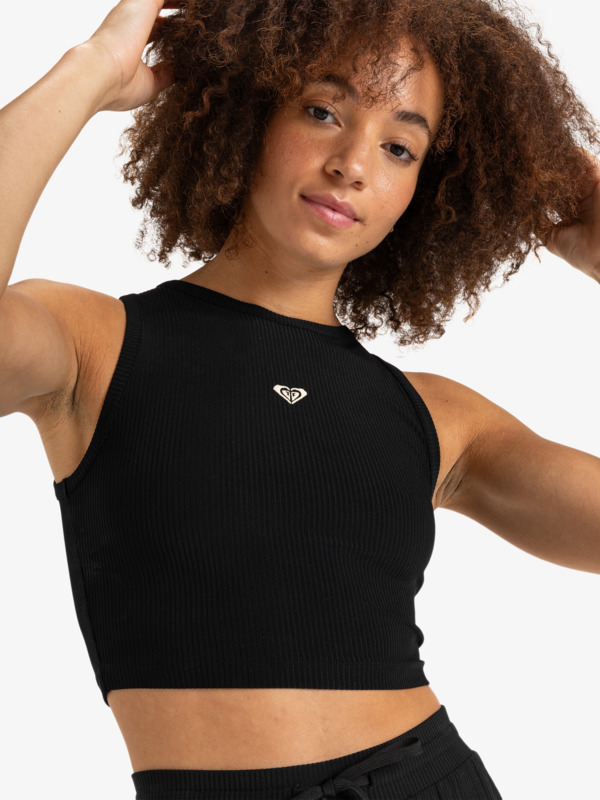 0 Rise & Vibe - Sport Tank for Women Black ERJKT04303 Roxy