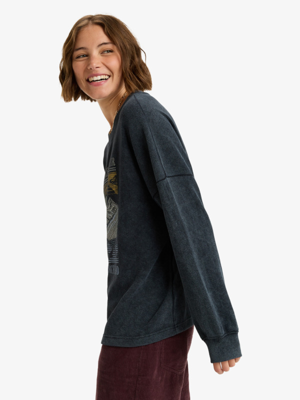 1 Eastside Midweight - Top mit Vintage-Waschung für Frauen Schwarz ERJKT04322 Roxy