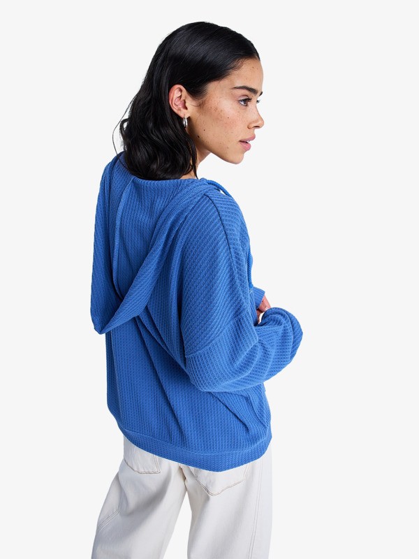 5 Ocean Drive - Oversized Knit Hoodie for Women Blue ERJKT04323 Roxy