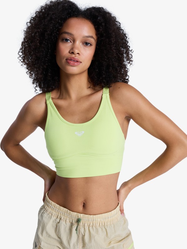 0 Heart Into It Attitude - Reggiseno sportivo da Donna Green ERJKT04326 Roxy