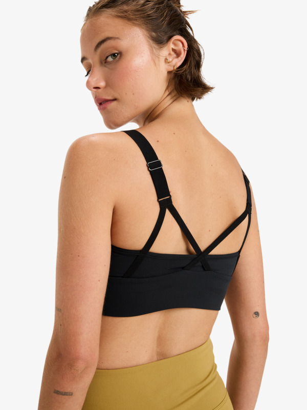 3 Heart Into It Attitude - Sport Bra for Women Black ERJKT04326 Roxy