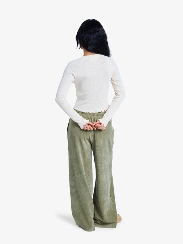 5 Time Off Pointelle - Long Sleeve Pointelle Top for Women Beige ERJKT04331 Roxy