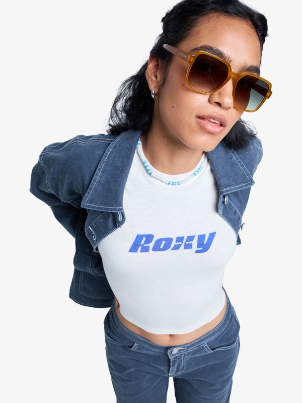 2 Chloe Kim Baby - Tricot baby T-shirt voor Dames White ERJKT04342 Roxy