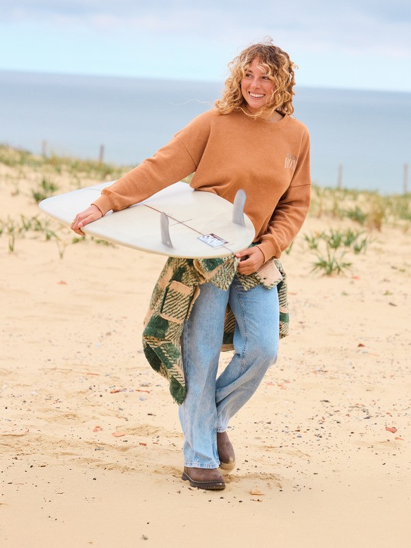 1 East side Midweight - Parte de cima de manga comprida para Mulher Marrom ERJKT04357 Roxy