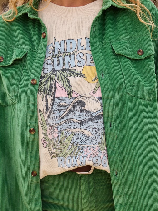 2 East side Midweight - Parte de cima de manga comprida para Mulher Beige ERJKT04357 Roxy