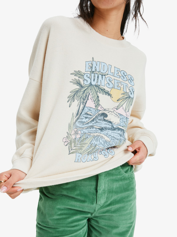 4 East side Midweight - Long Sleeve Top for Women Beige ERJKT04357 Roxy