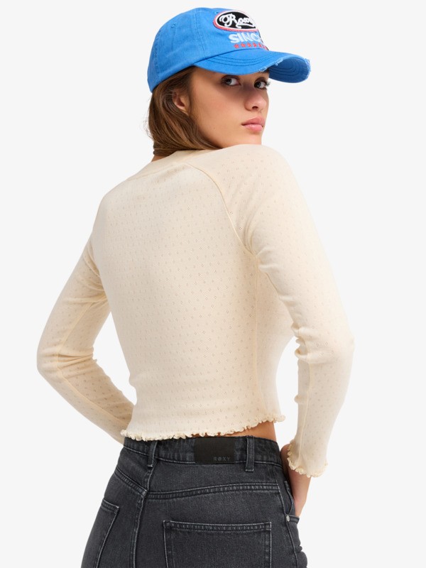 3 Time Off Pointelle - Parte de cima de manga comprida para Mulher  ERJKT04358 Roxy