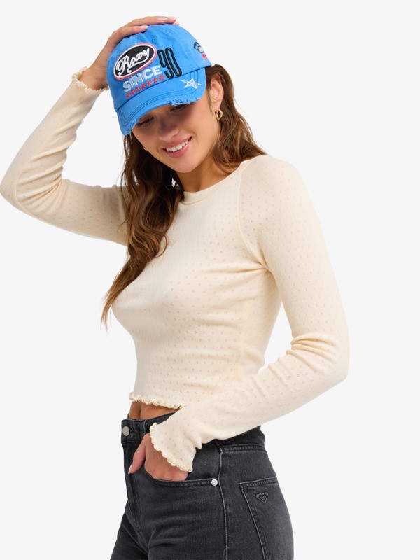 1 Time Off Pointelle - Parte de cima de manga comprida para Mulher  ERJKT04358 Roxy