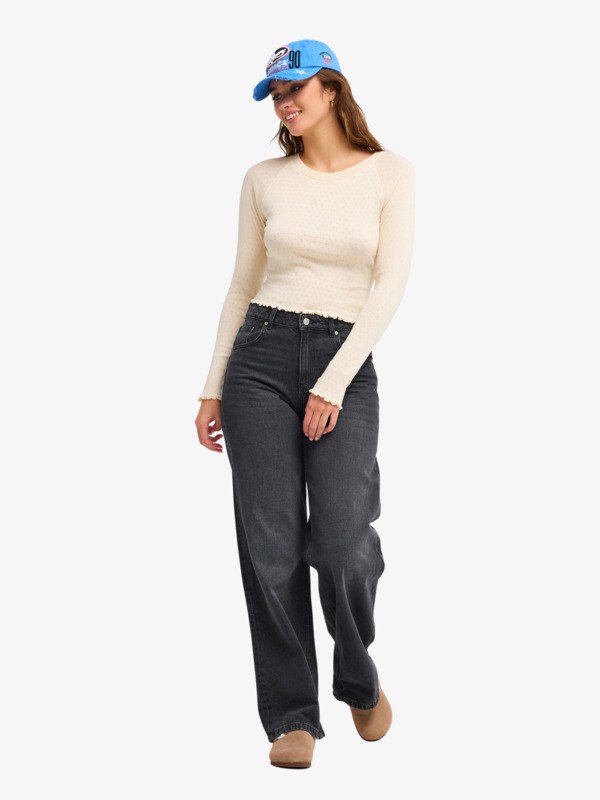 2 Time Off Pointelle - Parte de cima de manga comprida para Mulher  ERJKT04358 Roxy