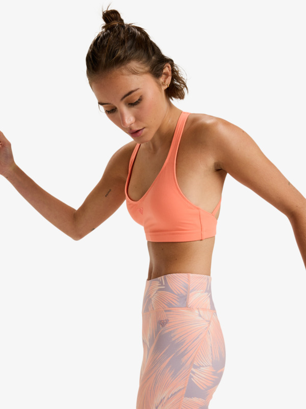 2 Heart Into It - Sports Bra for Women Orange ERJKT04359 Roxy