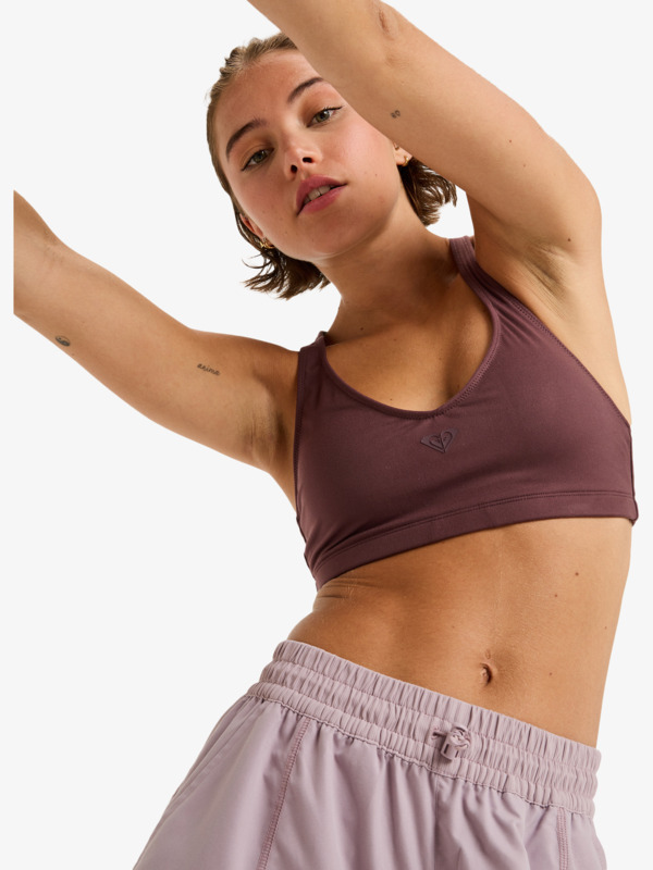 7 Heart Into It - Brassière de sport pour Femme Rouge ERJKT04359 Roxy