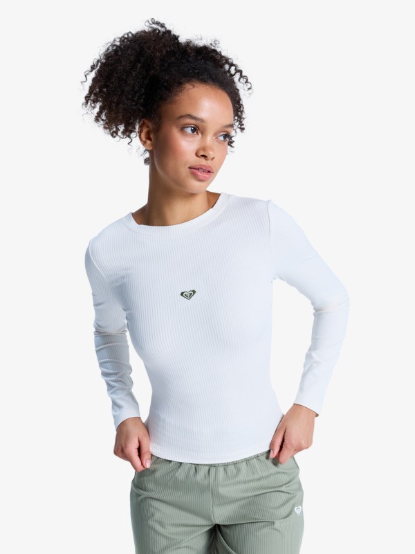 0 Rise & Vibe - Haut de sport manches longues pour Femme Blanc ERJKT04364 Roxy
