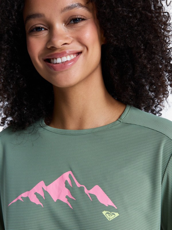 2 Boundless Spirit 3 - Technical Short Sleeve T-Shirt for Women Green ERJKT04378 Roxy