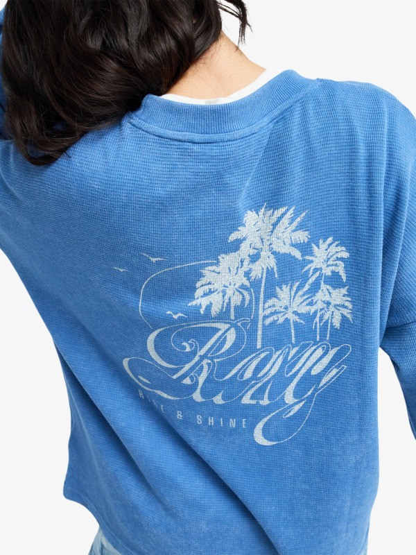 6 Eastside Midweight - T-shirt manches longues pour Femme Bleu ERJKT04381 Roxy