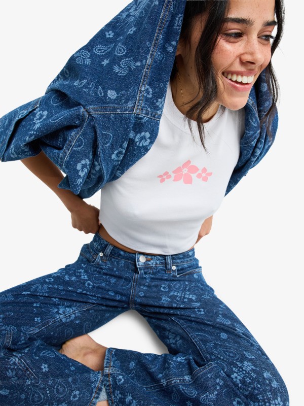 8 Iconic Days - Top f&uuml;r Frauen Weiss ERJKT04384 Roxy