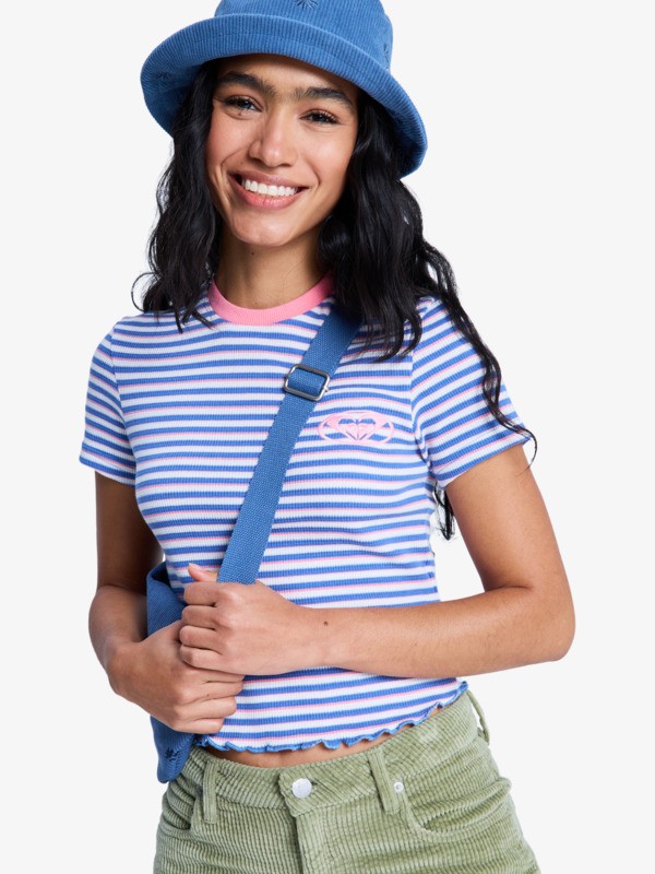 4 Bright Lights - T-Shirt ajusté pour Femme Blanc ERJKT04395 Roxy