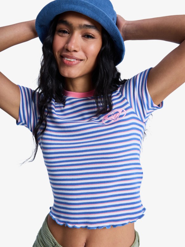 0 Bright Lights - T-Shirt ajusté pour Femme Blanc ERJKT04395 Roxy