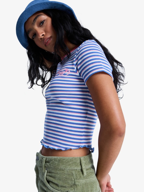 1 Bright Lights - T-Shirt ajusté pour Femme Blanc ERJKT04395 Roxy