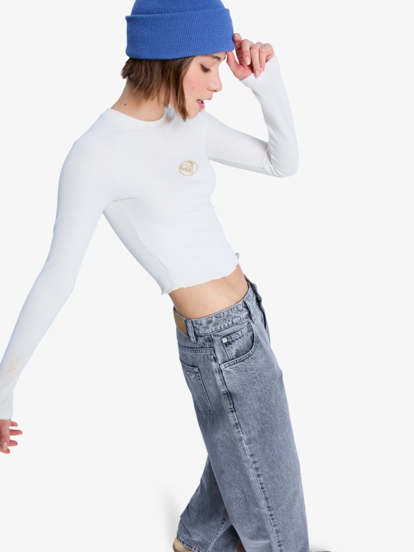 1 Basecamp - T-shirt manches longues pour Femme Blanc ERJKT04397 Roxy