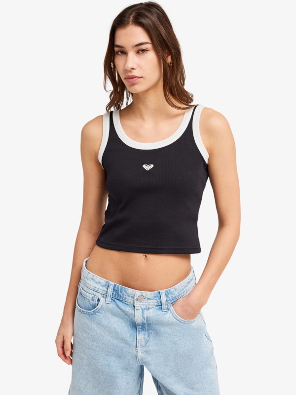 5 Keep It Cool - Camisola de al&ccedil;as para Mulher Preto ERJKT04398 Roxy