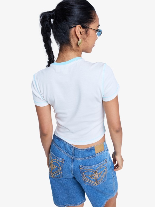 3 Sea You Later - T-Shirt ajust&eacute; pour Femme Vert ERJKT04405 Roxy