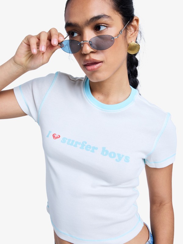 0 Sea You Later - T-Shirt ajust&eacute; pour Femme Vert ERJKT04405 Roxy