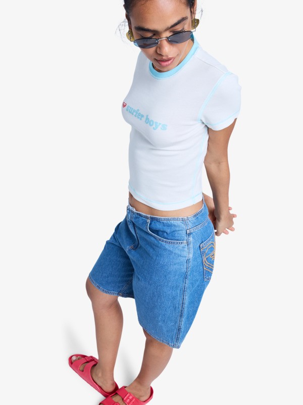 1 Sea You Later - T-Shirt ajust&eacute; pour Femme Vert ERJKT04405 Roxy