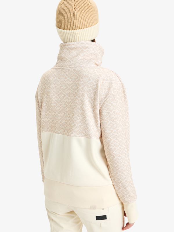 8 Sweeping Peak - Sweatshirt com fecho de correr na gola para Mulher Beige ERJLW03047 Roxy