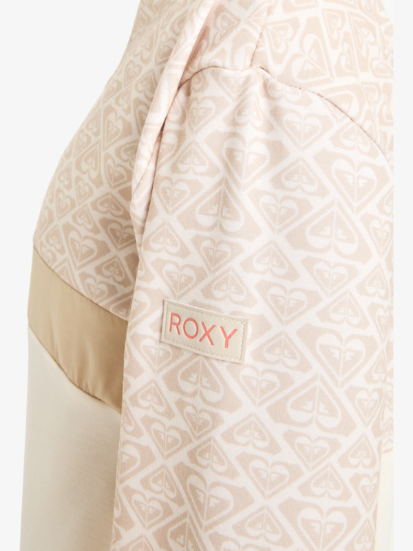 13 Sweeping Peak - Sweatshirt com fecho de correr na gola para Mulher Beige ERJLW03047 Roxy