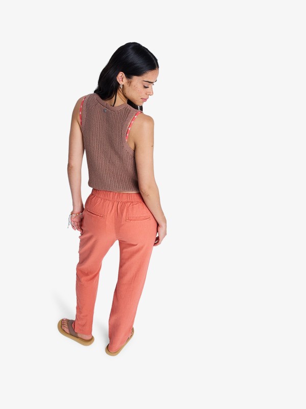 5 On The Seashore - Cargo Pants for Women Pink ERJNP03294 Roxy