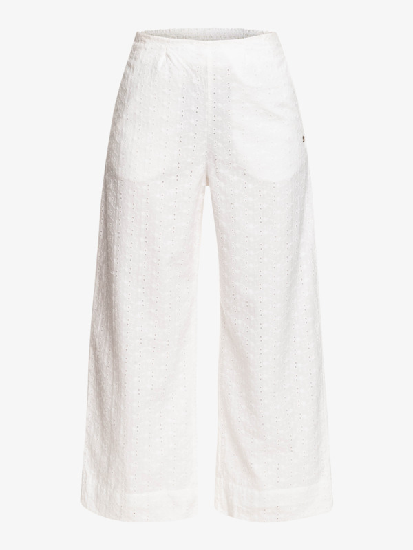 10 By The Ocean - Cropped Cotton Trousers for Women  ERJNP03438 Roxy