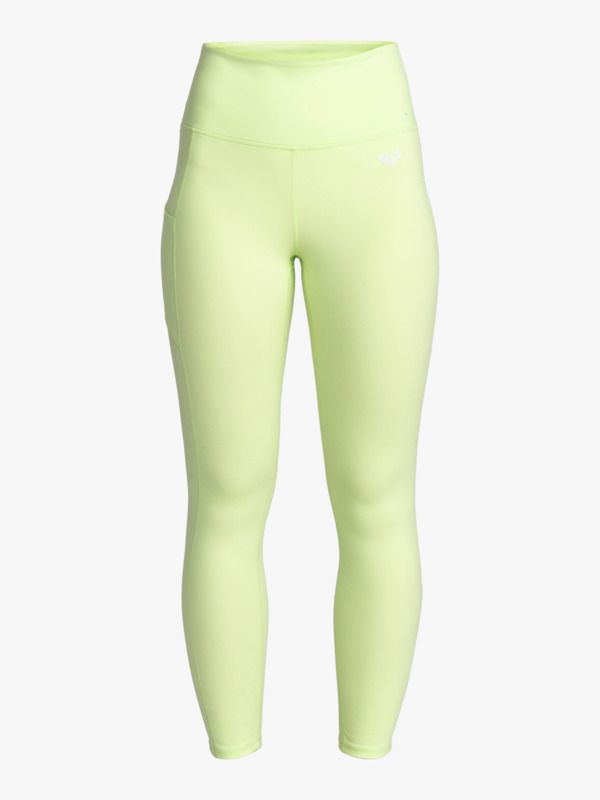 6 Heart Into It Ankle - Technical Leggings for Women Green ERJNP03488 Roxy