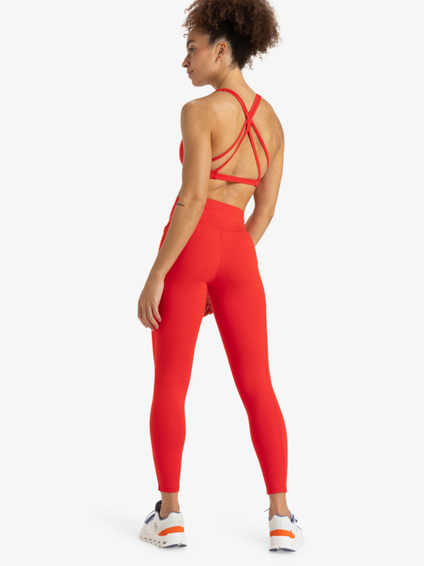 6 Heart Into It Ankle - Technische Legging voor Dames Red ERJNP03488 Roxy