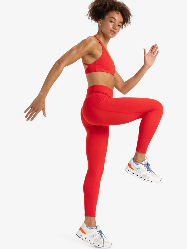 7 Heart Into It Ankle - Leggings técnicos para Mujer Rojo ERJNP03488 Roxy