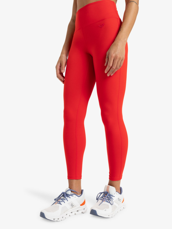 3 Heart Into It Ankle - Technical Leggings for Women Red ERJNP03488 Roxy