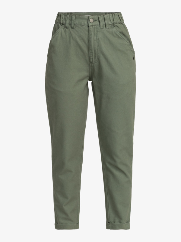 6 Sunny Escape - Pantaloni con taglio affusolato da Donna Green ERJNP03524 Roxy