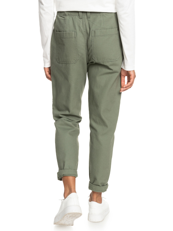 4 Sunny Escape - Pantalón de corte zanahoria para Mujer Verde ERJNP03524 Roxy