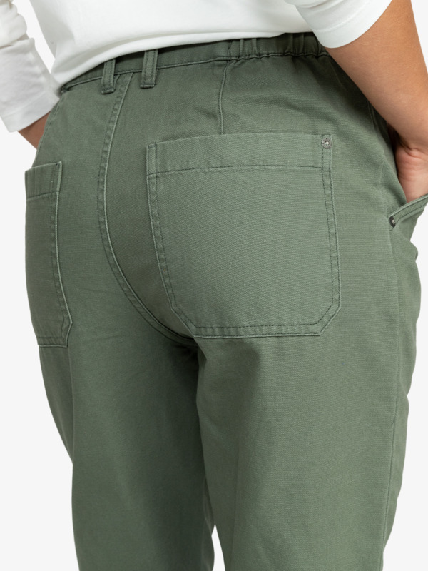 5 Sunny Escape - Pantaloni con taglio affusolato da Donna Green ERJNP03524 Roxy