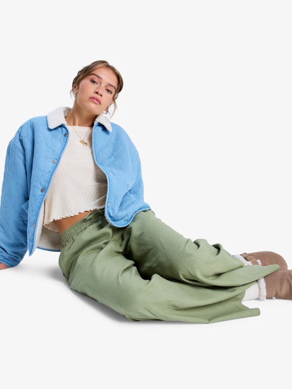 2 Lekeitio Break Mid - Leichte Hose für Frauen Grün ERJNP03545 Roxy