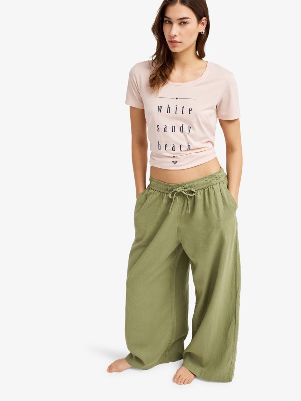 1 Lekeitio Break Mid - Cal&ccedil;as leves para mulher Verde ERJNP03545 Roxy