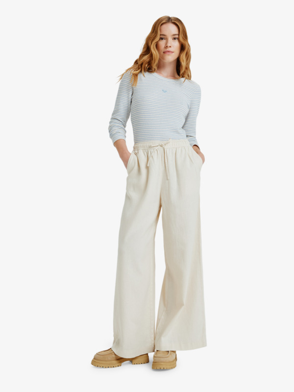 0 Lekeitio Break - Pantalon à taille élastique pour Femme Beige ERJNP03545 Roxy