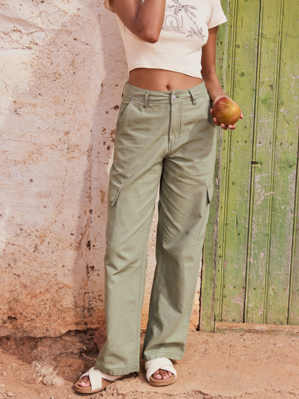 0 Left Again  - Cargo Pant for Women Green ERJNP03581 Roxy