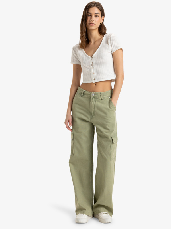 6 Left Again - Pantalon Cargo pour Femme Vert ERJNP03581 Roxy