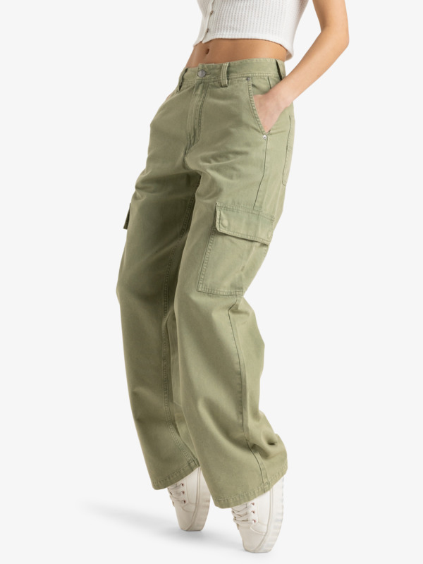 9 Left Again - Pantalon Cargo pour Femme Vert ERJNP03581 Roxy