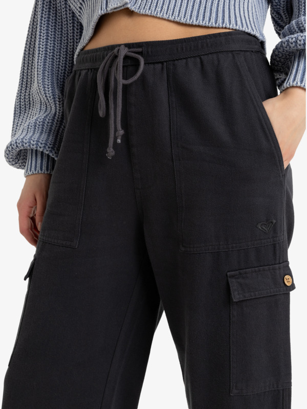 5 Precious   - Cargo Pant para Mulher Preto ERJNP03584 Roxy