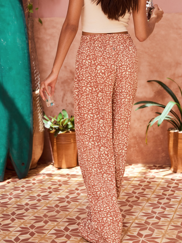 2 Forever And A Day - Wide Leg Pant para Mulher Marrom ERJNP03586 Roxy